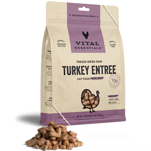 Vital Essentials 兔肉 凍乾 迷你肉粒 貓主糧 8 oz/12 oz