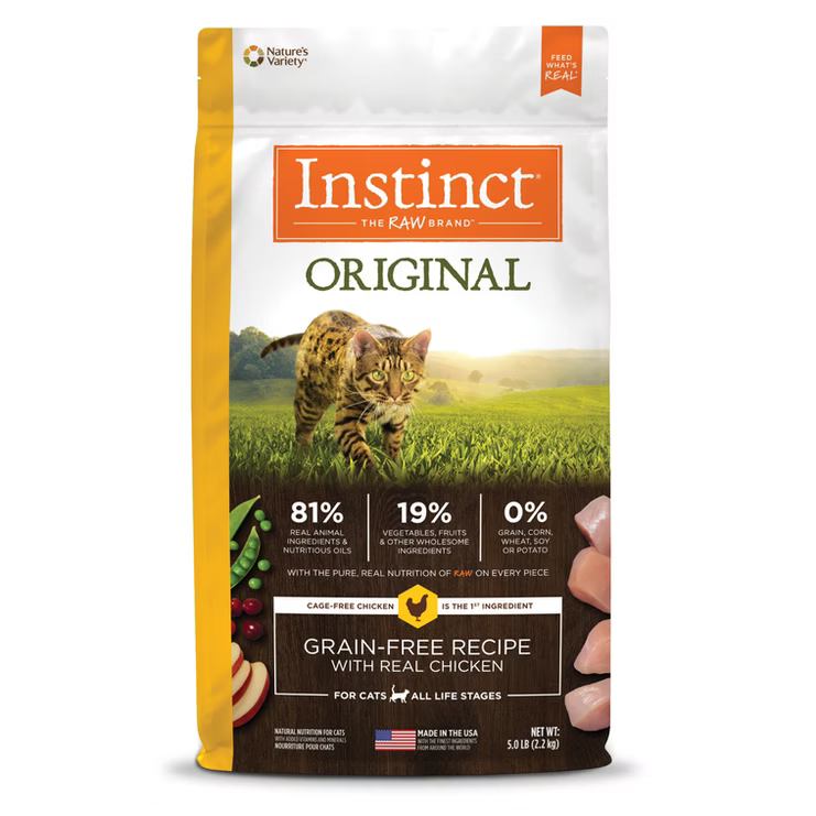Nature’s Variety Instinct (本能) Original 經典無穀物 雞肉 全貓 乾糧 5 lb/10 lb