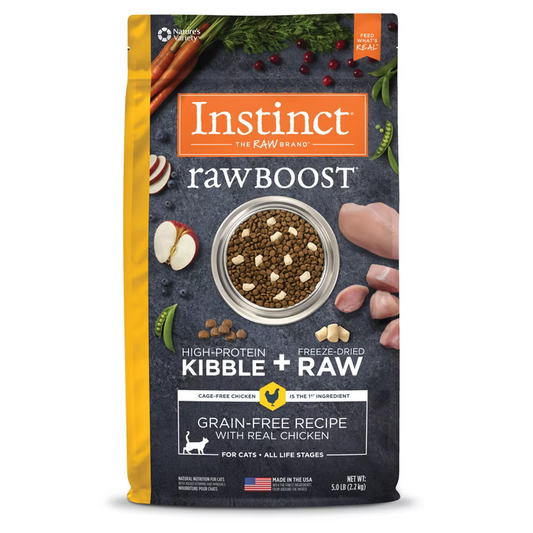 Nature’s Variety Instinct (本能) Raw Boost 凍乾生肉無穀物 雞肉 貓用主糧  5 lb/10 lb