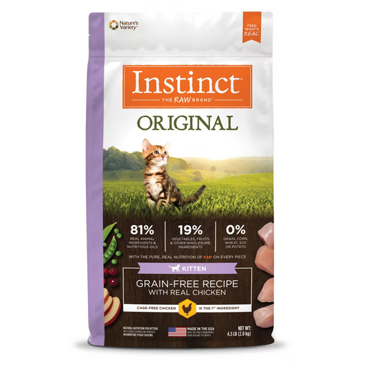 Nature’s Variety Instinct (本能) Original 經典無穀物 雞肉 幼貓 乾糧  4.5 lb