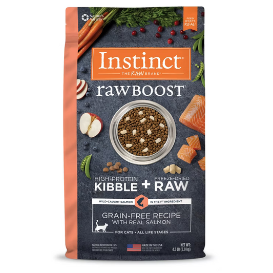 Nature’s Variety Instinct (本能) Raw Boost 凍乾生肉無穀物 三文魚 貓用主糧  4.5 lb