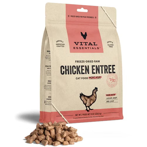 Vital Essentials  雞肉 凍乾 迷你肉粒 貓主糧 8 oz/12 oz