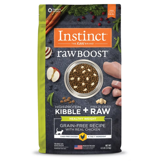 Nature’s Variety Instinct (本能) Raw Boost 凍乾生肉無穀物 體重控制 貓用乾糧  4.5 lb/10 lb